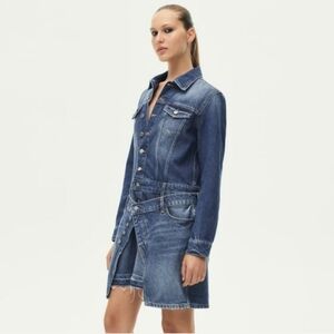 Zara Denim Dress Jacket Coat L